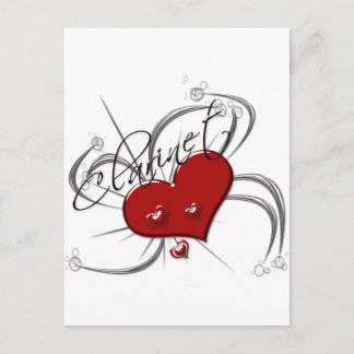 Carte Postale Amour Clarinette