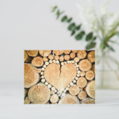 Carte Postale Amour, coeur, bois mosaïque (Debout devant)