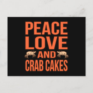 Carte Postale Amour Crabe Gâteaux Fruits de mer Crabe Crabes Hom