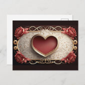 Carte Postale Amour d'anniversaire Saint-Valentin (Devant / Derrière)