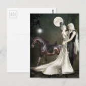 Carte Postale Amour Danser Un Fantôme Couple Halloween (Devant / Derrière)