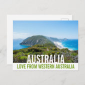 Carte Postale Amour d'Australie Paysage côtier Falaises (Devant / Derrière)