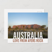 Carte Postale Amour De Australie Ayers Rock Uluru (Devant / Derrière)