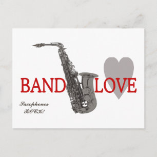Carte Postale Amour de bande/ Saxophone