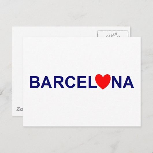Carte Postale Amour de Barcelone (Devant / Derrière)