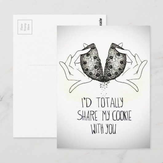 Carte Postale amour de biscuit (Devant / Derrière)