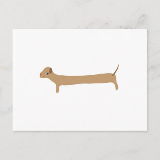 Carte Postale Amour de chien de saucisse
