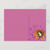 Carte Postale Amour de chiot sortant d'une fleur (Dos)