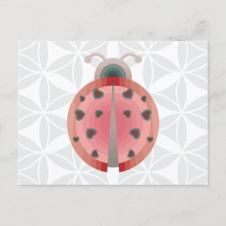 Carte Postale amour de coccinelle