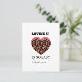 Carte Postale Amour de cœur mignon à distance de prison (Debout devant)