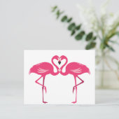 Carte Postale Amour de Flamant rose (Debout devant)