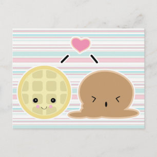 Carte Postale amour de gaufre et de glace