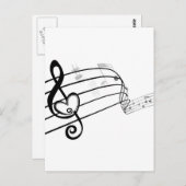 Carte Postale Amour de la musique (Devant / Derrière)