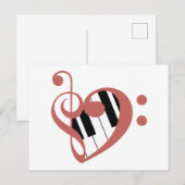 Carte Postale Amour de la musique (Devant / Derrière)