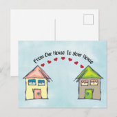 Carte Postale Amour de notre maison à votre maison avec un dessi (Devant / Derrière)