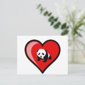 Carte Postale amour de panda (Debout devant)