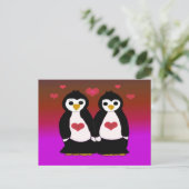 Carte Postale Amour de pingouin (Debout devant)