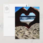 Carte Postale Amour de plage (Devant / Derrière)