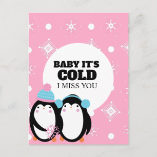 Carte Postale Amour de prison à longue distance en hiver