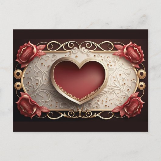 Carte Postale Amour de Saint-Valentin d'anniversaire (Devant)