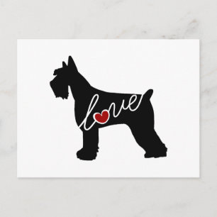 Carte Postale Amour de Schnauzer / Schnauzer géant