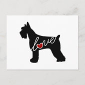 Carte Postale Amour de Schnauzer  / Schnauzer géant (Devant)