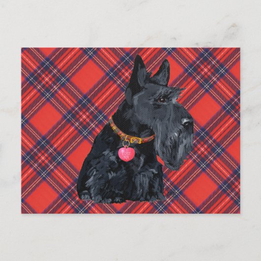 Carte Postale Amour de Terrier Écossais (Devant)