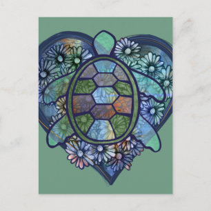 Carte Postale Amour de tortue marine