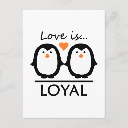 Carte Postale Amour des pingouins (Devant)