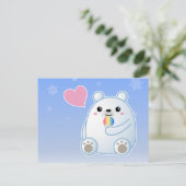 Carte Postale Amour d'ours blanc (Debout devant)