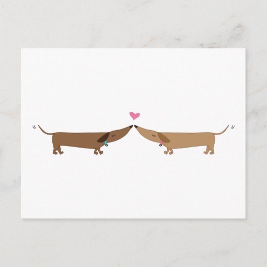 Carte Postale amour doxie (Devant)