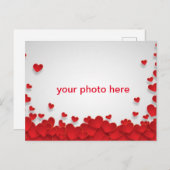 Carte Postale Amour du coeur avec photo (Devant / Derrière)