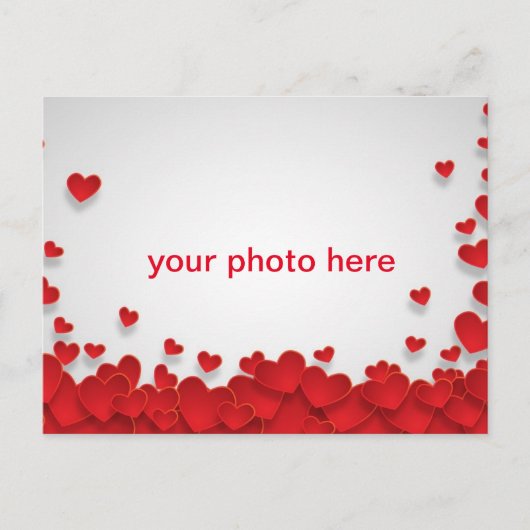 Carte Postale Amour du coeur avec photo (Devant)