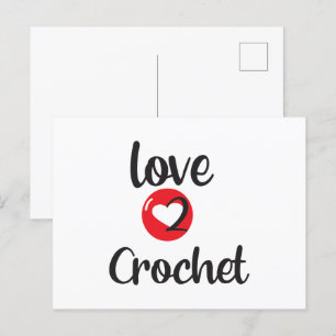 Carte Postale amour du crochet