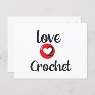 Carte Postale amour du crochet