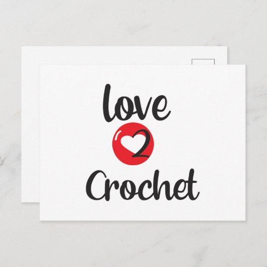 Carte Postale amour du crochet (Devant / Derrière)
