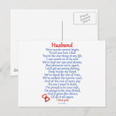 Carte Postale Amour du mari (Devant / Derrière)