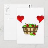 Carte Postale Amour du panier de pomme (Devant / Derrière)