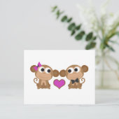Carte Postale Amour du singe mignon (Debout devant)
