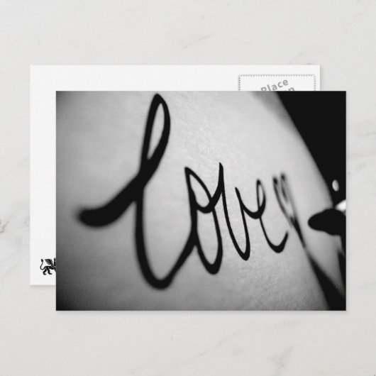 Carte Postale Amour écrit (Devant / Derrière)