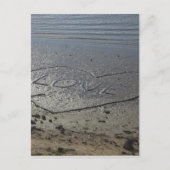Carte Postale Amour écrit dans le sable (Devant)