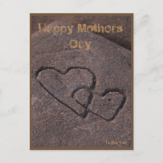 Carte Postale Amour écrit sur le sable (Devant)