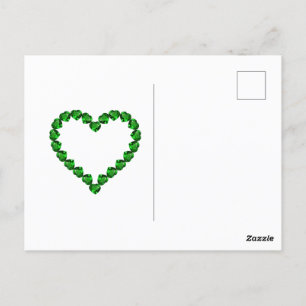 Carte Postale Amour - Emerald Green Gemstone Letters