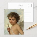 Carte Postale Amour | Émile Munier<br><div class="desc">Amour (1892) d'Émile Munier est un magnifique tableau d'art vintage qui dépeint Cupid, le dieu de l'amour chéri. Ce portrait enchanteur reflète l'innocence juvénile et l'esprit ludique de la figure mythologique. Cupid est représenté avec une peau douce et brillante, des ailes délicates et une expression angélique, tenant sa signature arc...</div>