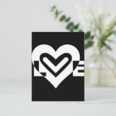 Carte Postale Amour en blanc (Debout devant)