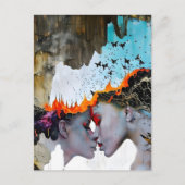 Carte Postale Amour en feu (Devant)