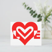 Carte Postale Amour en rouge (Debout devant)