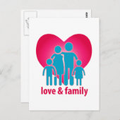 Carte Postale Amour et famille (Devant / Derrière)