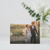 Carte Postale Amour et Gratitude | Merci photo Mariage (Debout devant)