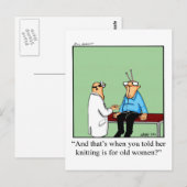 Carte postale Amour et mariage amusant Humour (Devant / Derrière)